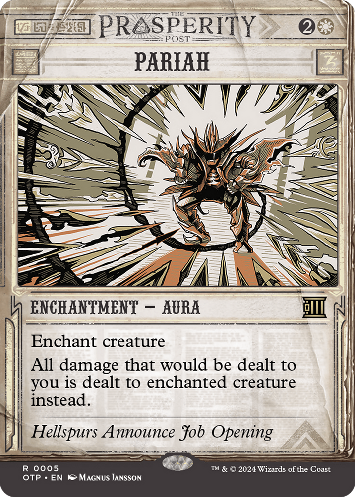 Pariah [Outlaws of Thunder Junction: Breaking News] Magic: The Gathering