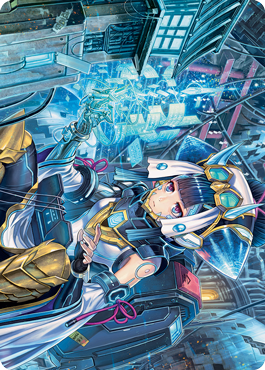 Covert Technician Art Card [Kamigawa: Neon Dynasty Art Series] Magic: The Gathering
