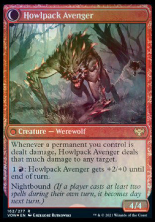 Ill-Tempered Loner // Howlpack Avenger [Innistrad: Crimson Vow Prerelease Promos] Magic: The Gathering