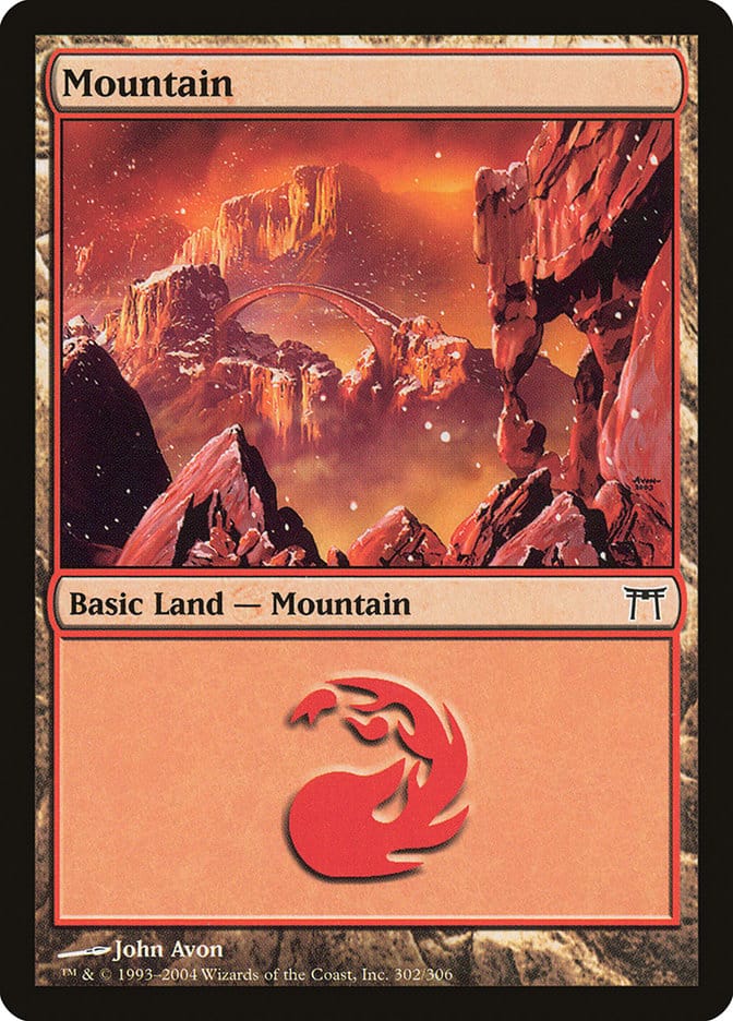 Mountain (302) [Champions of Kamigawa] Magic: The Gathering