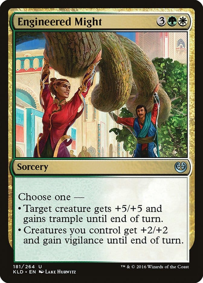 Engineered Might [Kaladesh] Magic: The Gathering