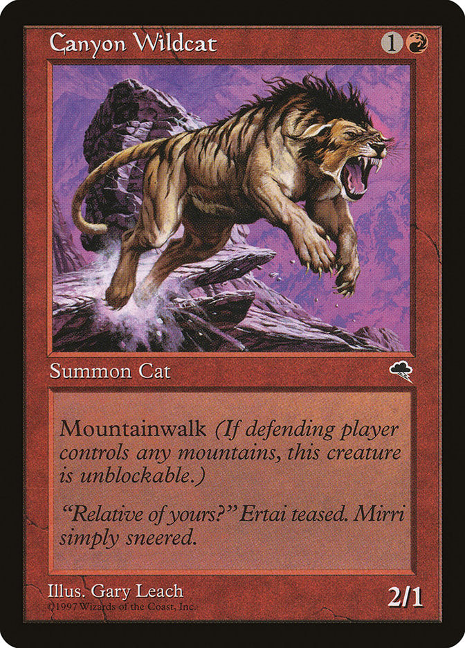 Canyon Wildcat [Tempest] Magic: The Gathering