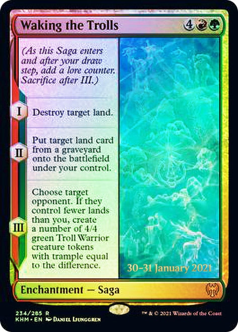 Waking the Trolls [Kaldheim Prerelease Promos] Magic: The Gathering