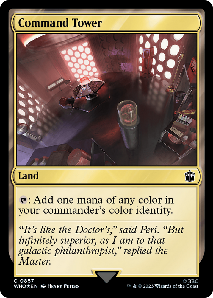 Command Tower (0857) (Surge Foil) [Doctor Who] Magic: The Gathering
