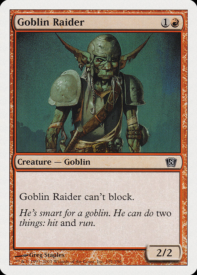Goblin Raider [Eighth Edition] Magic: The Gathering