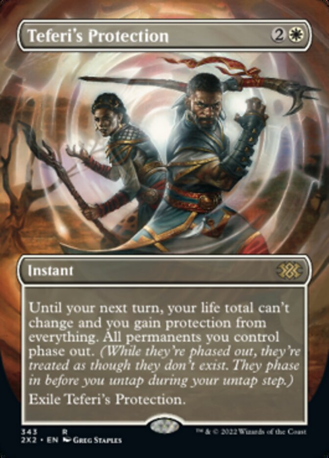 Teferi's Protection (Borderless Alternate Art) [Double Masters 2022] Magic: The Gathering