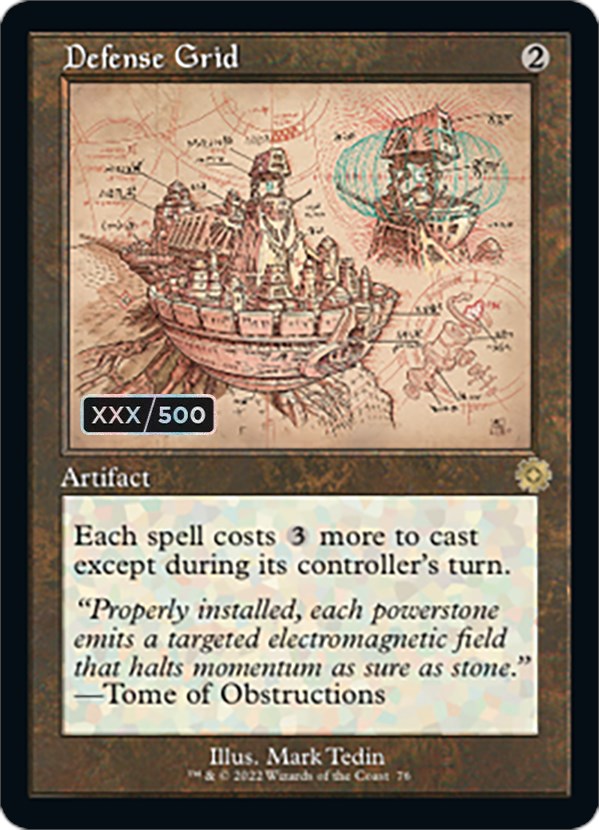 Defense Grid (Retro Schematic) (Serialized) [The Brothers' War Retro Artifacts] Magic: The Gathering
