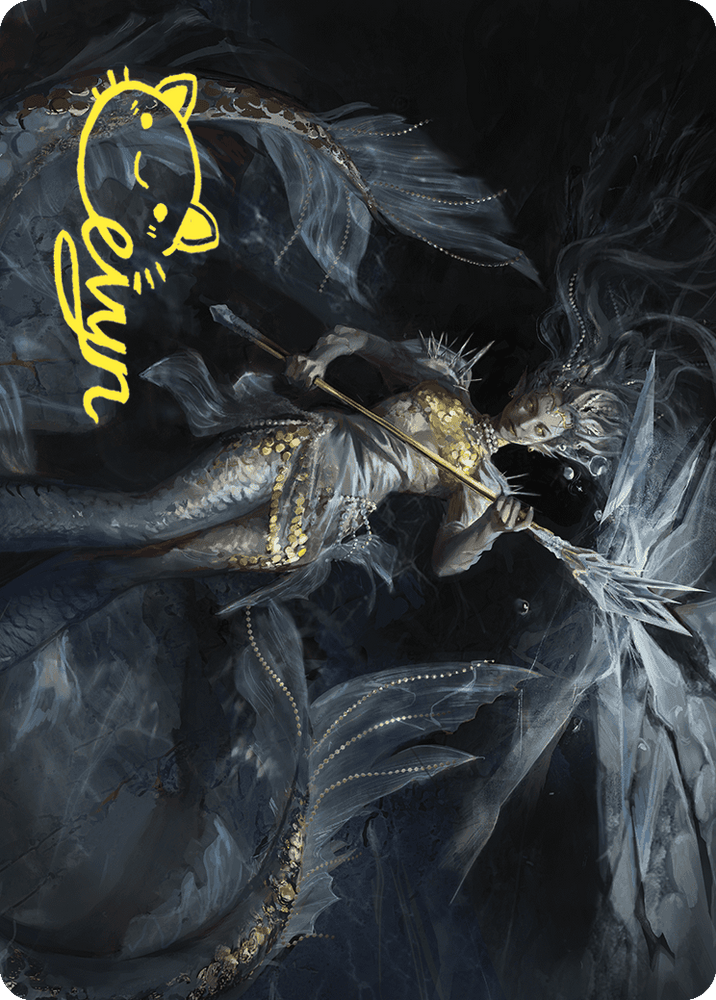 Sharae of Numbing Depths Art Card (Gold-Stamped Signature) [Wilds of Eldraine Art Series] Magic: The Gathering