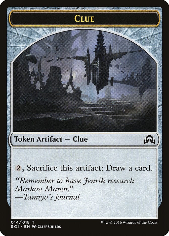 Clue Token (014/018) [Shadows over Innistrad Tokens] Magic: The Gathering