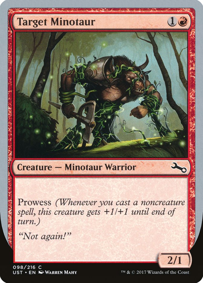 Target Minotaur (Vine Art) [Unstable] Magic: The Gathering