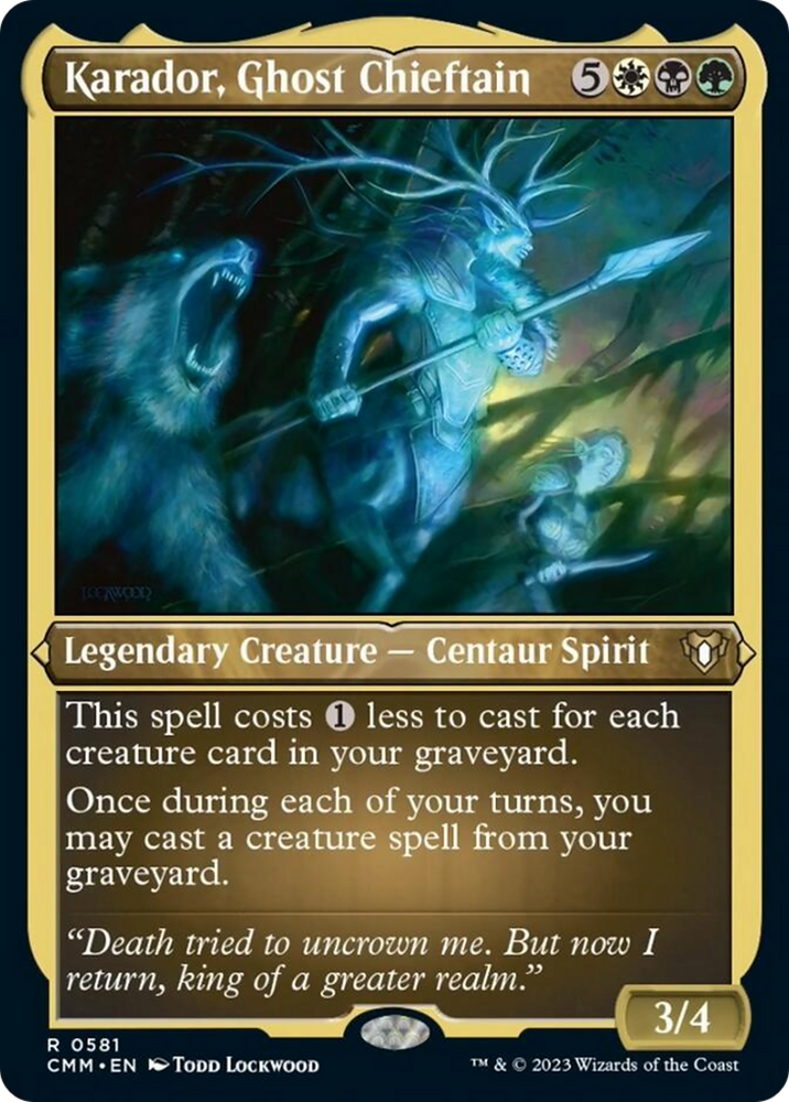 Karador, Ghost Chieftain (Foil Etched) [Commander Masters] Magic: The Gathering