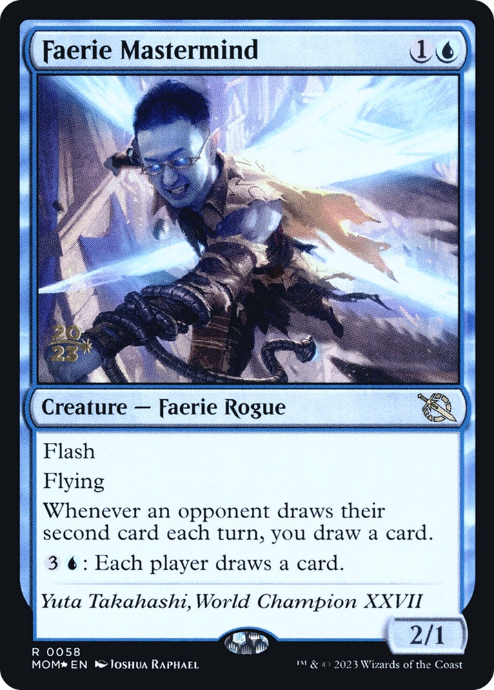 Faerie Mastermind [March of the Machine Prerelease Promos] Magic: The Gathering