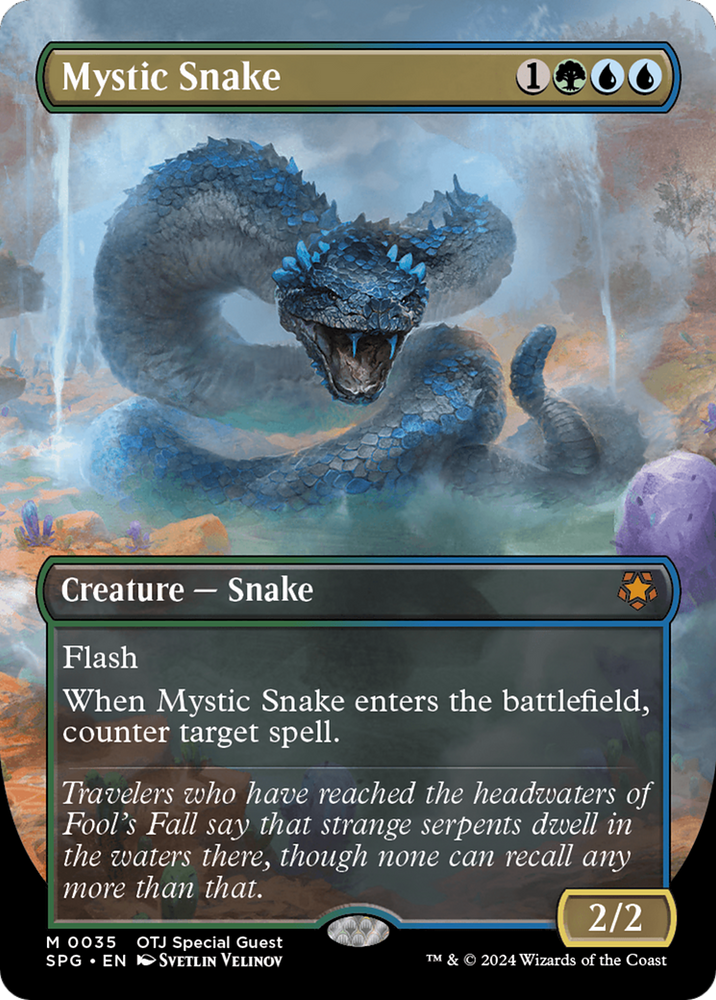 Mystic Snake (Borderless) [Outlaws of Thunder Junction Special Guests] Magic: The Gathering