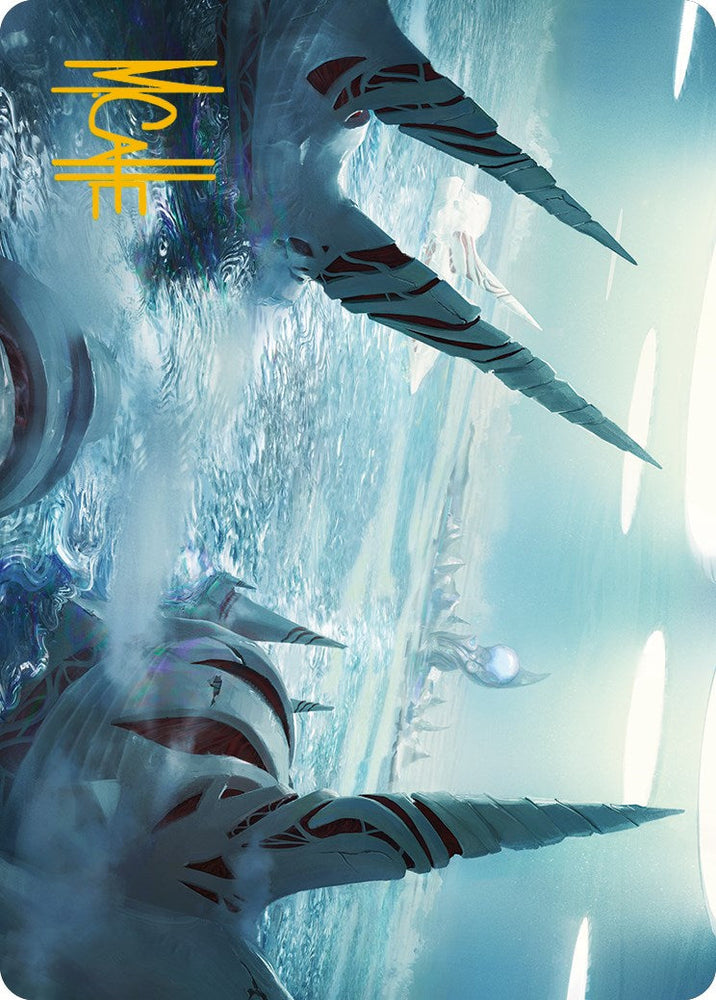 Seachrome Coast Art Card (Gold-Stamped Signature) [Phyrexia: All Will Be One Art Series] Magic: The Gathering