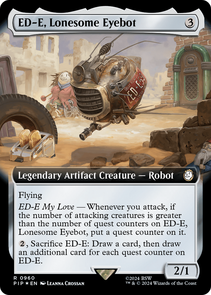ED-E, Lonesome Eyebot (Extended Art) (Surge Foil) [Fallout] Magic: The Gathering