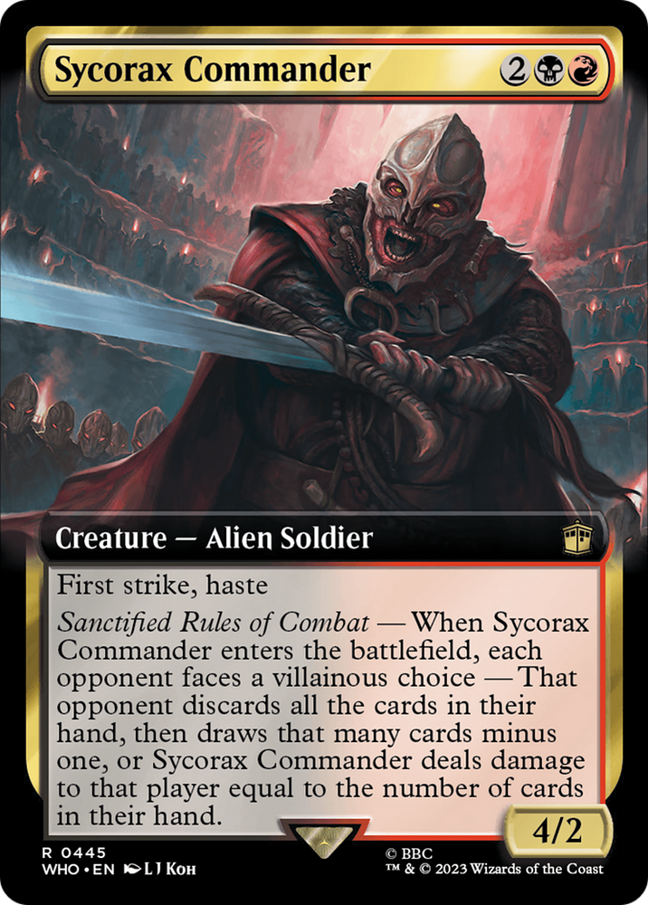 Sycorax Commander (Extended Art) [Doctor Who] Magic: The Gathering