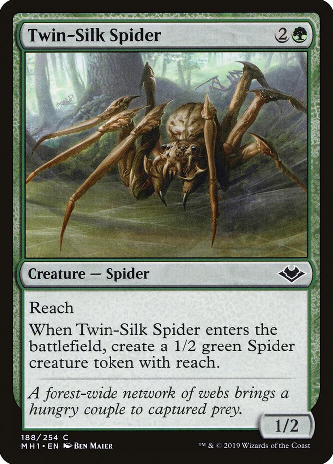 Twin-Silk Spider [Modern Horizons] Magic: The Gathering