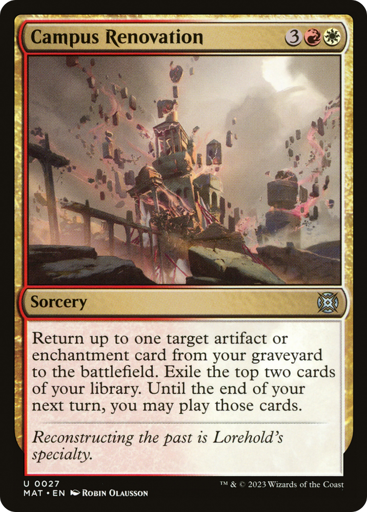 Campus Renovation [March of the Machine: The Aftermath] Magic: The Gathering