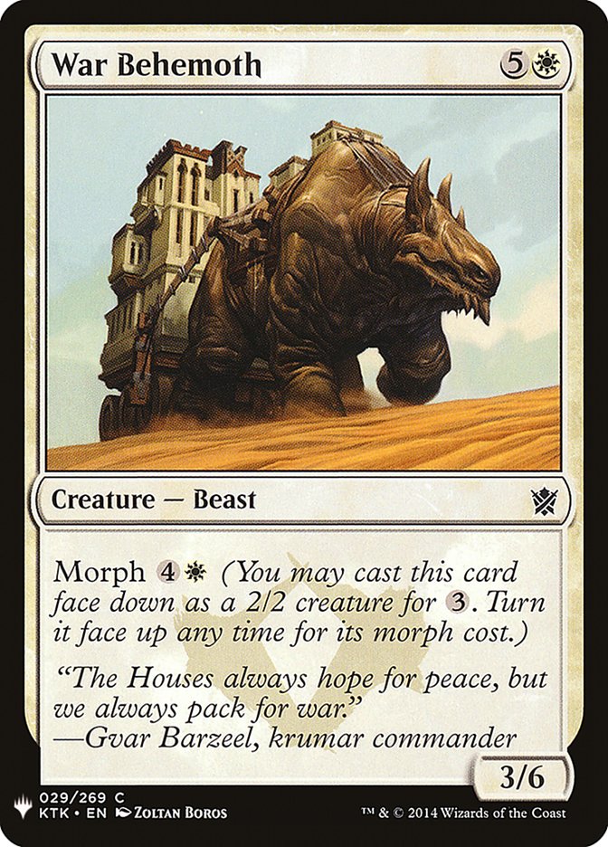War Behemoth [Mystery Booster] Magic: The Gathering