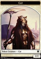 Cat // Cat Warrior Double-Sided Token [Commander 2017 Tokens] Magic: The Gathering