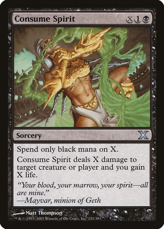 Consume Spirit [Tenth Edition] Magic: The Gathering