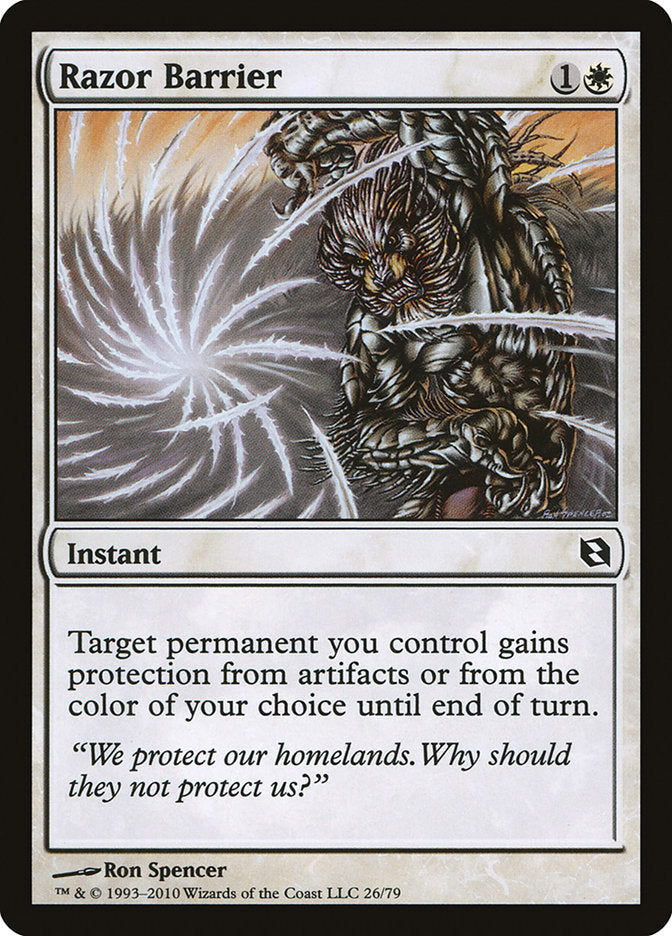 Razor Barrier [Duel Decks: Elspeth vs. Tezzeret] Magic: The Gathering