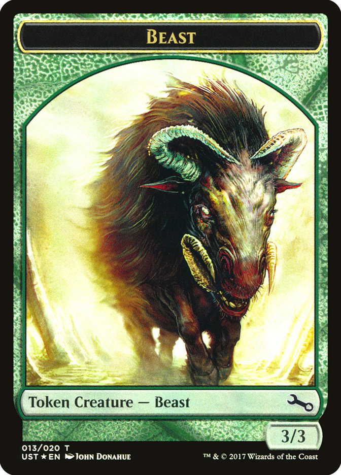 Beast // Beast Double-Sided Token [Unstable Tokens] Magic: The Gathering
