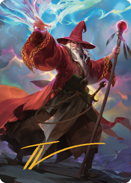 Elminster Art Card (36) (Gold-Stamped Signature) [Commander Legends: Battle for Baldur's Gate Art Series] Magic: The Gathering