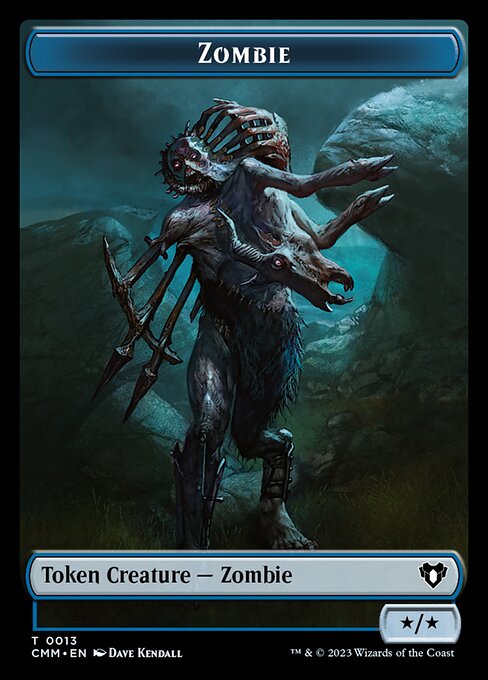 Human Soldier // Zombie (0013) Double-Sided Token [Commander Masters Tokens] Magic: The Gathering