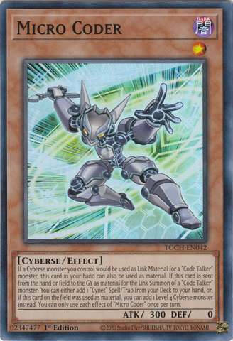 Micro Coder [TOCH-EN042] Super Rare - Yugioh Cards For Your TCG Needs!