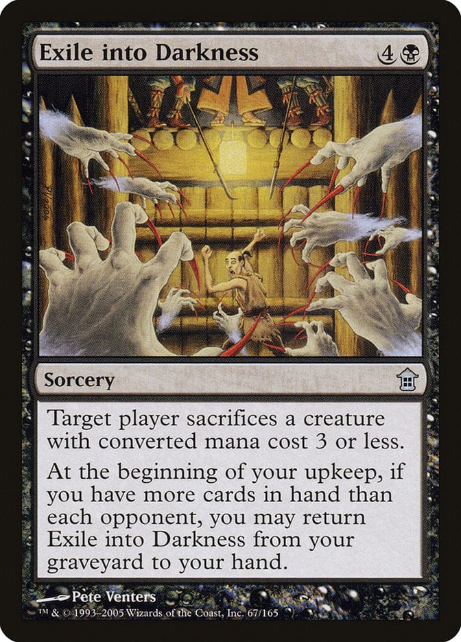 Exile into Darkness [Saviors of Kamigawa] Magic: The Gathering