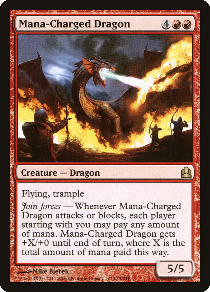 Mana-Charged Dragon [Commander 2011] Magic: The Gathering
