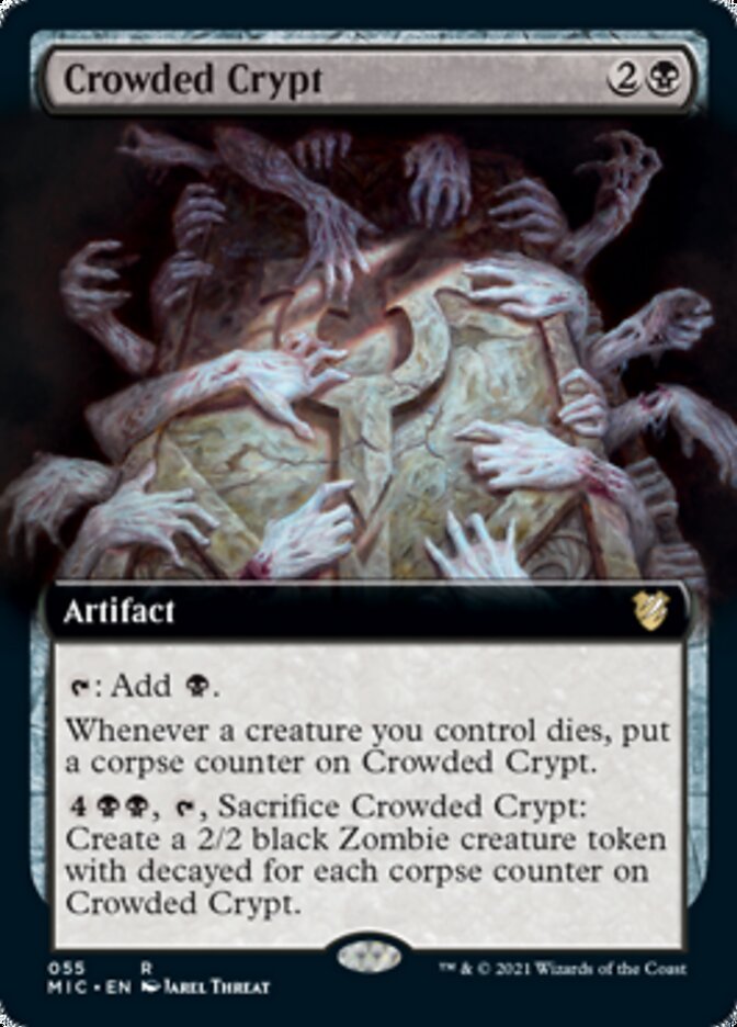Crowded Crypt (Extended Art) [Innistrad: Midnight Hunt Commander] Magic: The Gathering