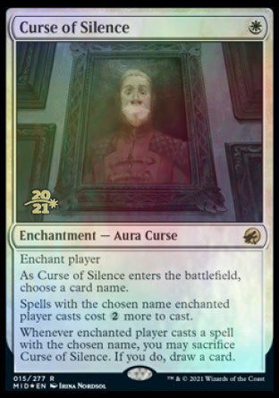 Curse of Silence [Innistrad: Midnight Hunt Prerelease Promos] Magic: The Gathering