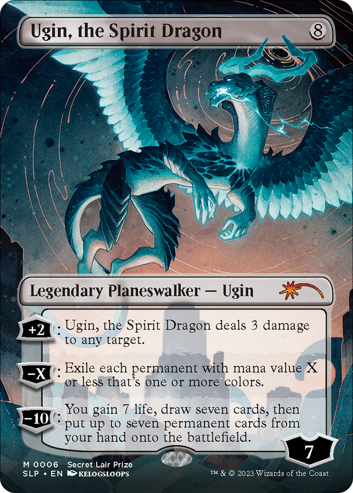 Ugin, the Spirit Dragon (Borderless) [Secret Lair Showdown] Magic: The Gathering