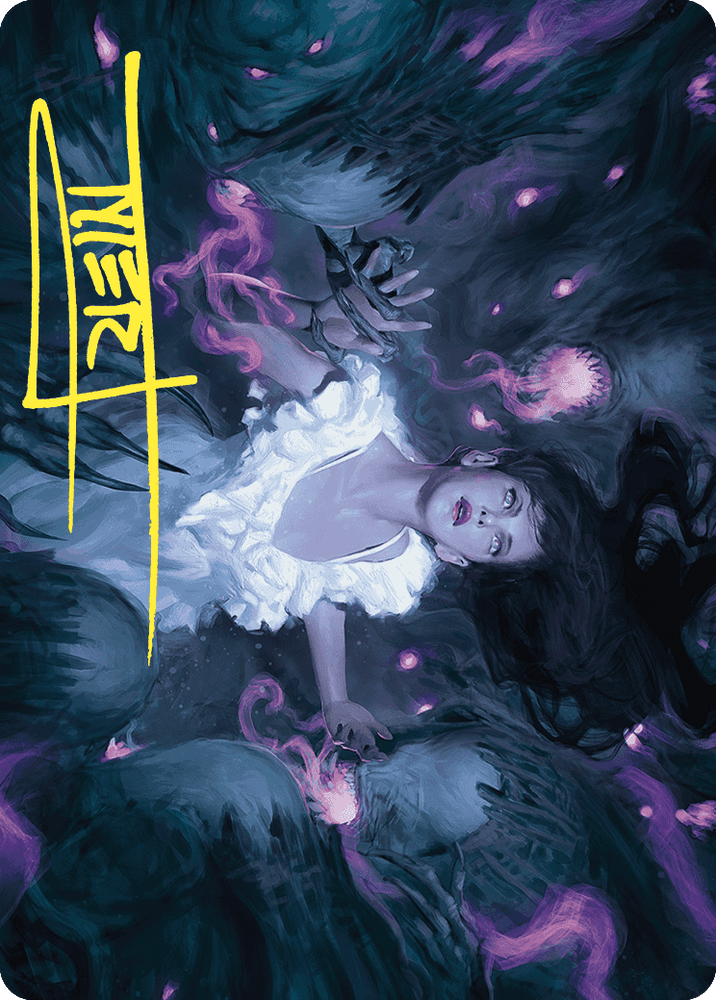 Neva, Stalked by Nightmares Art Card (Gold-Stamped Signature) [Wilds of Eldraine Art Series] Magic: The Gathering