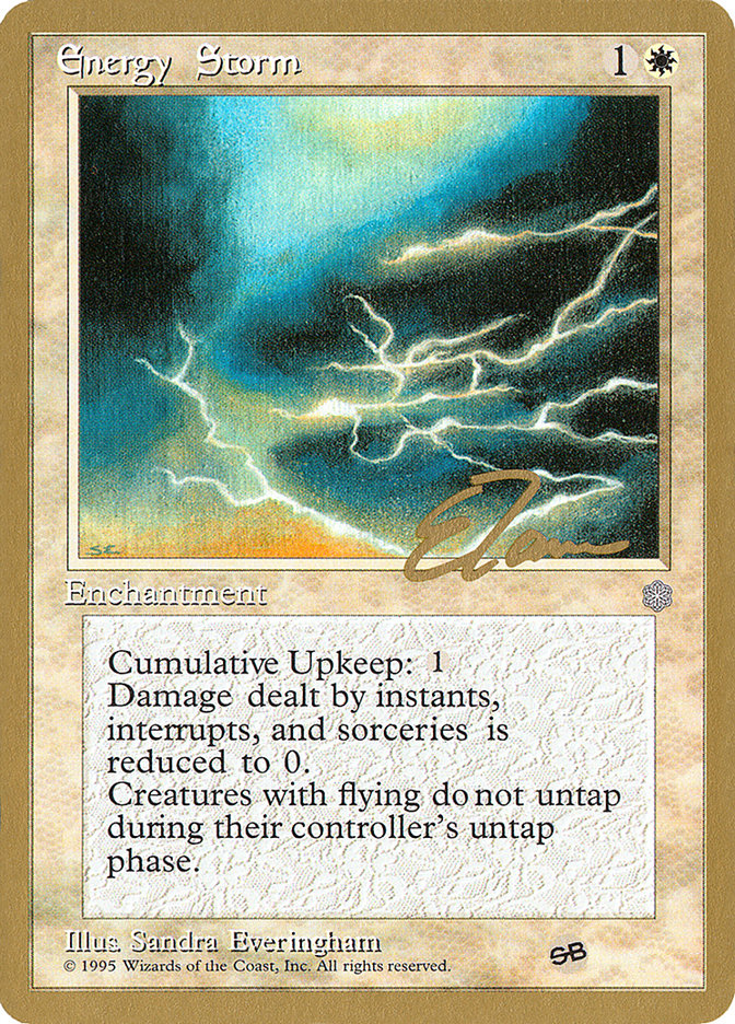Energy Storm (Eric Tam) (SB) [Pro Tour Collector Set] Magic: The Gathering