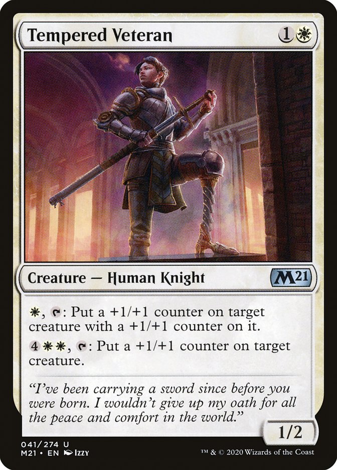 Tempered Veteran [Core Set 2021] Magic: The Gathering