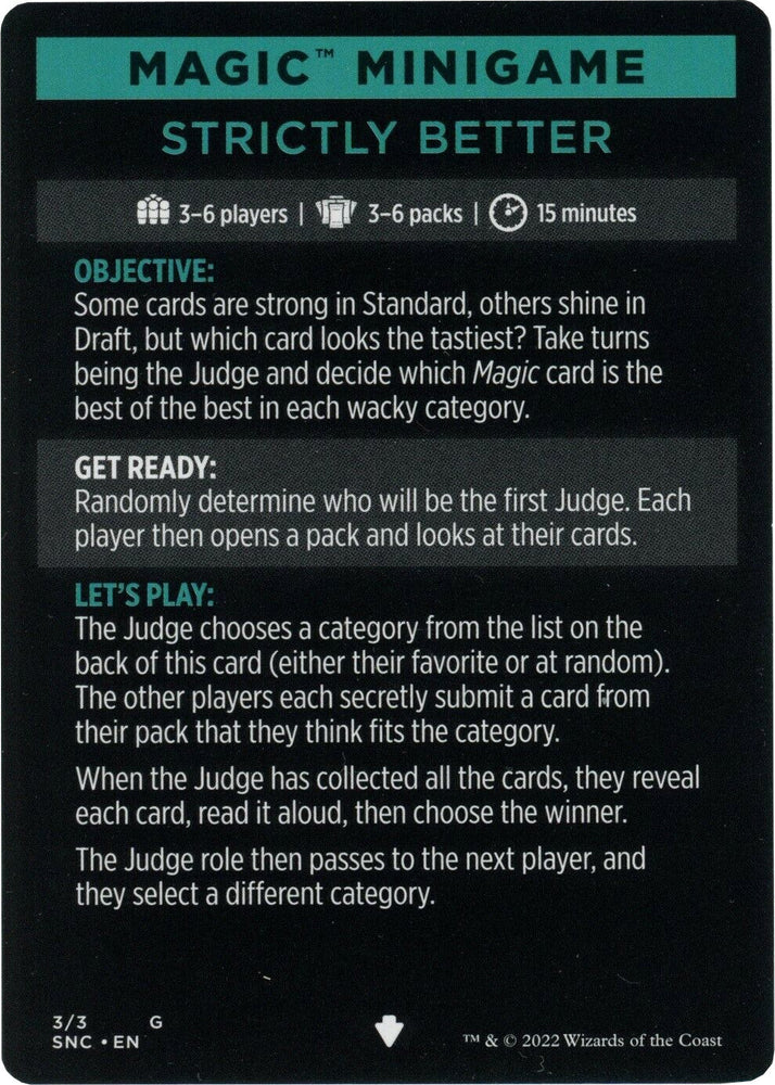 Strictly Better (Magic Minigame) [Streets of New Capenna Minigame] Magic: The Gathering
