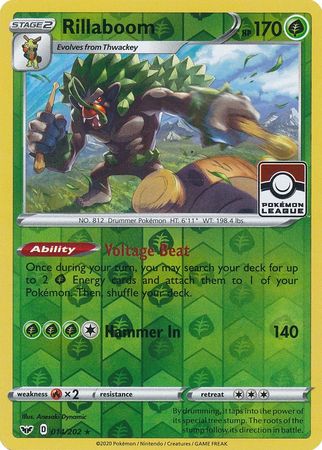 Rillaboom (014/202) (League Promo) [Sword & Shield: Base Set] Pokémon