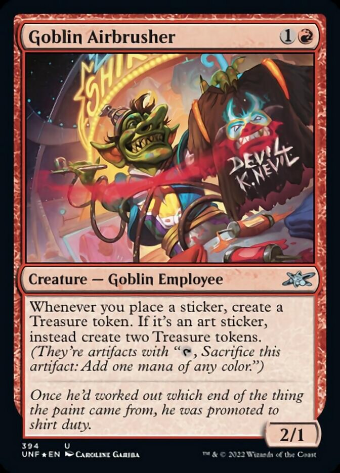 Goblin Airbrusher (Galaxy Foil) [Unfinity] Magic: The Gathering