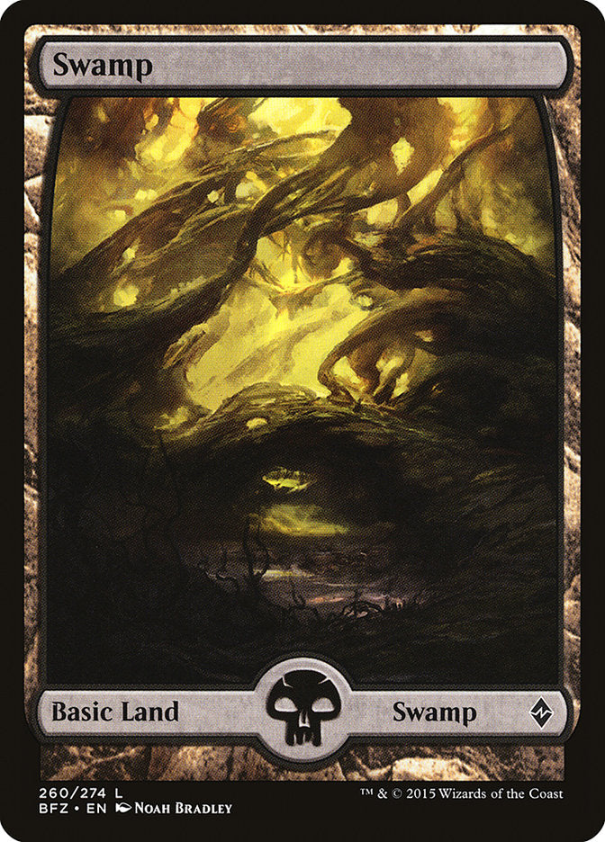 Swamp (260) (Full Art) [Battle for Zendikar] Magic: The Gathering