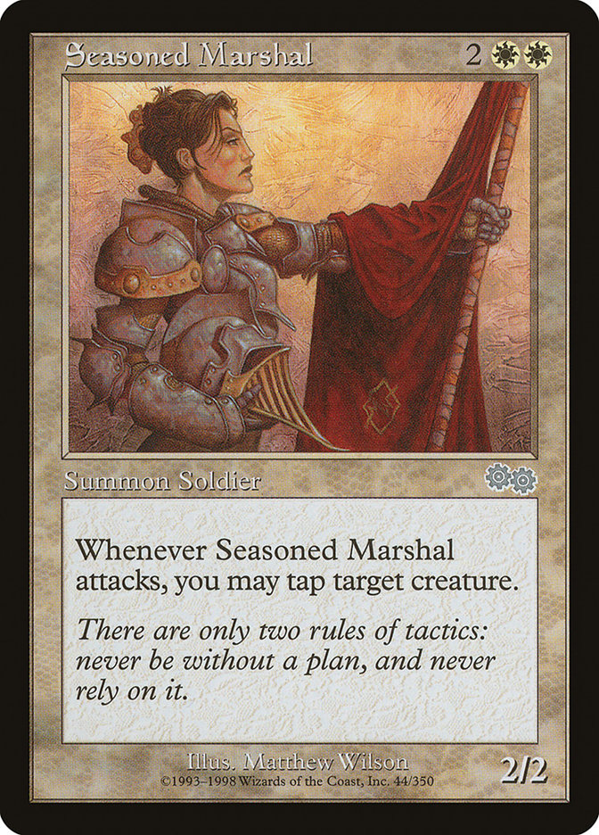 Seasoned Marshal [Urza's Saga] Magic: The Gathering