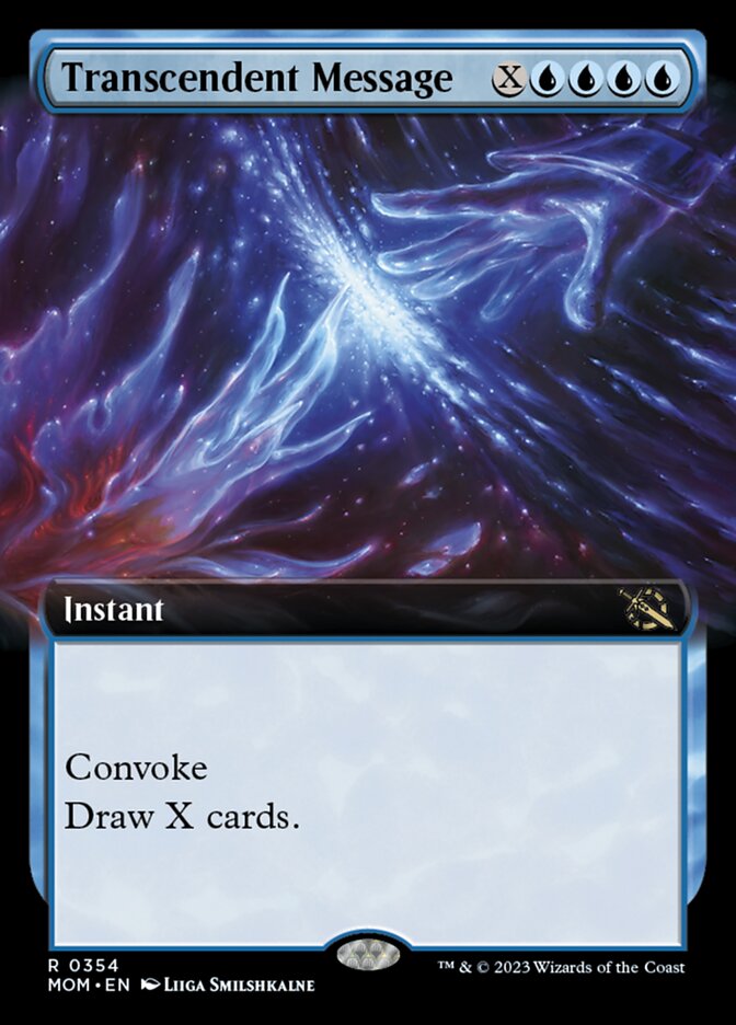 Transcendent Message (Extended Art) [March of the Machine] Magic: The Gathering
