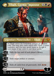 Valki, God of Lies // Tibalt, Cosmic Impostor (Borderless) [Kaldheim] Magic: The Gathering