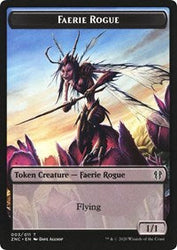 Faerie Rogue // Thopter Double-Sided Token [Zendikar Rising Commander Tokens] Magic: The Gathering