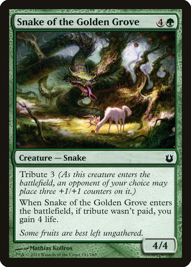 Snake of the Golden Grove [Born of the Gods] Magic: The Gathering