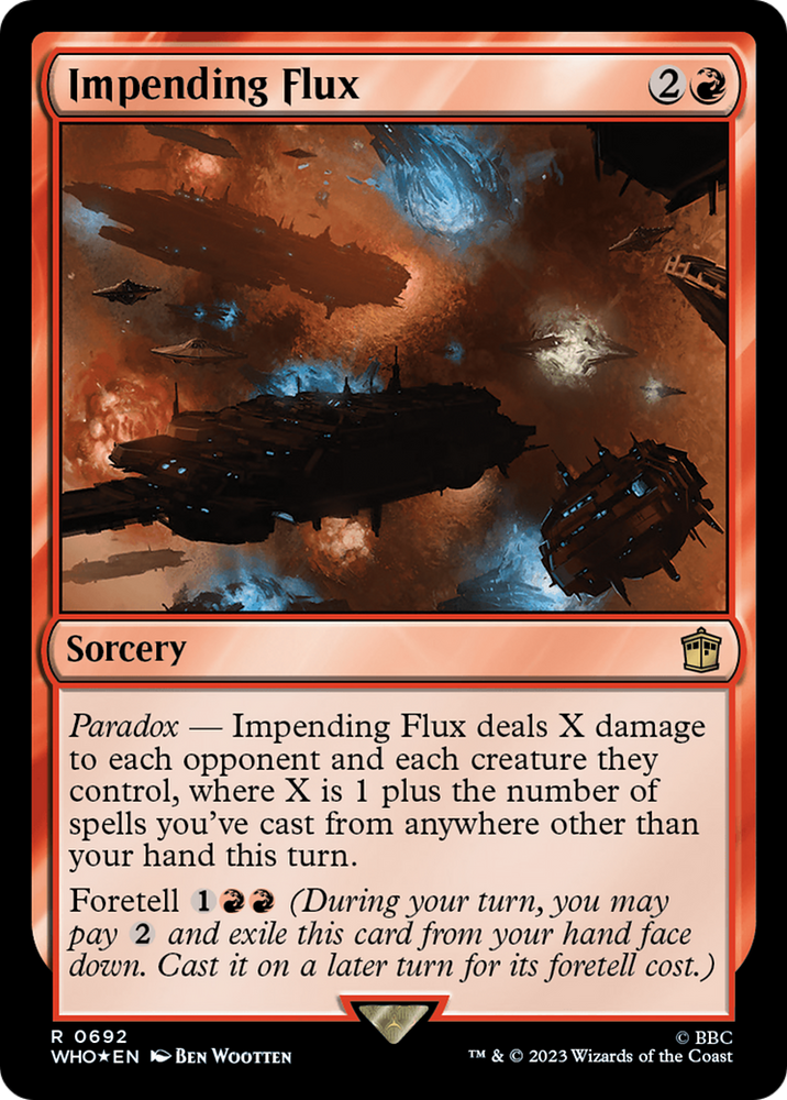 Impending Flux (Surge Foil) [Doctor Who] Magic: The Gathering