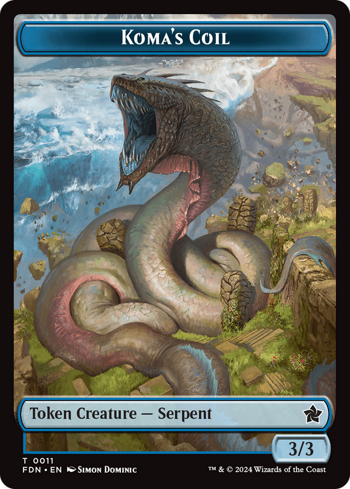 Scion of the Deep // Koma's Coil Doubled-Sided Token [Foundations Tokens] Magic: The Gathering