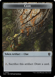 Eldrazi // Clue Double-Sided Token [Bloomburrow Commander Tokens] Magic: The Gathering